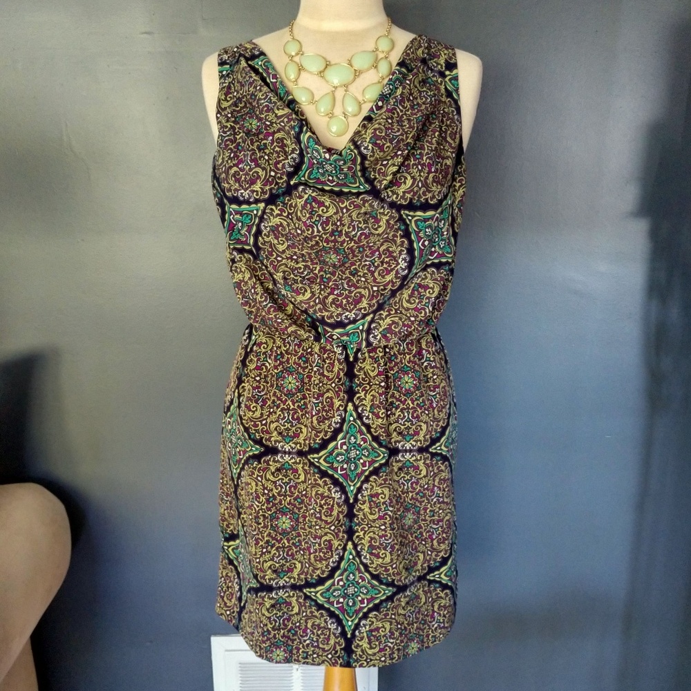 BR draped neck sleeveless dress